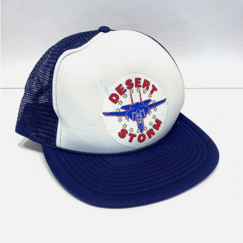 Desert Storm victory Trucker Hat - Blue and White